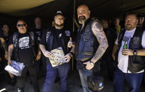Members of the Immortal Guardians Motorcycle Club at the Nelspruit Chapter Patching