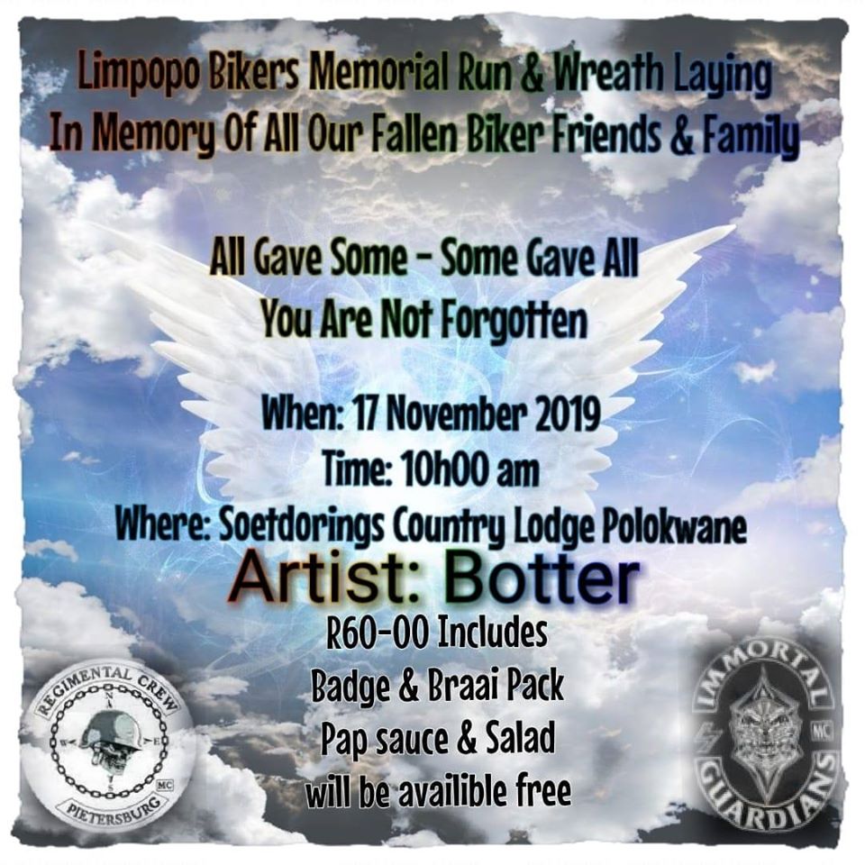 Immortal Guardians MC Limpopo Bikers Memorial Run