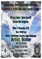 Limpopo Bikers Memorial Run with Immortal Guardians Motorcycle Club