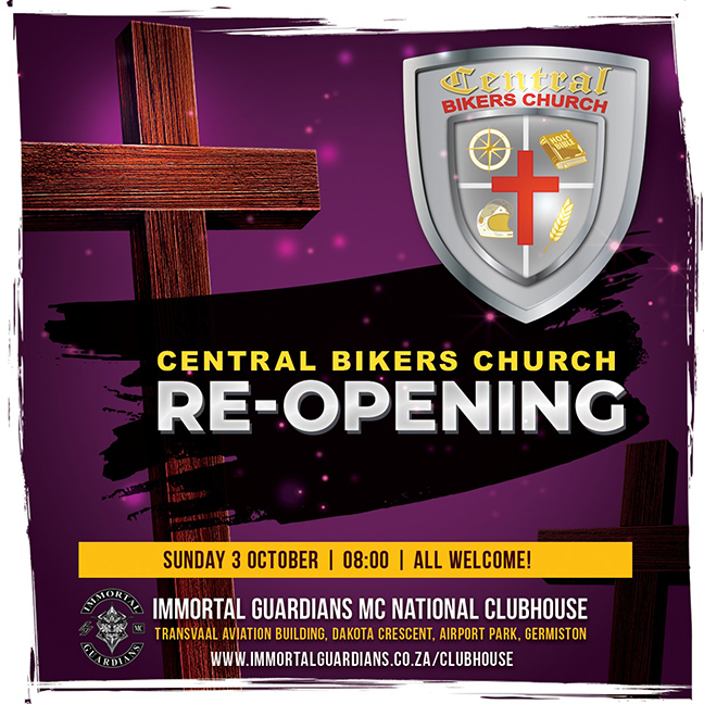 Central Bikers Church Re-Opening at Immortal Guardians MC Clubhouse